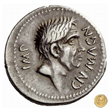 470/1c - denario Cn. Pompeius / M. Minatius Sabinus 46-45 BC (Spagna) 470/1c - denario Cn. Pompeius / M. Minatius Sabinus 46-45 BC (Spagna)